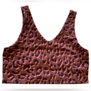 OFFLINE by Aerie Leopard Jacquard Longline sports bra - Large